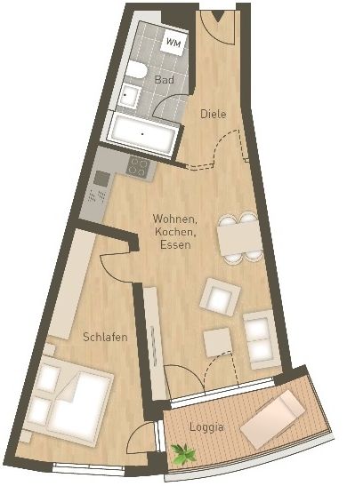 Grundriss der Wohnung Grundriss der Wohnung